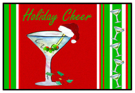 Happy Holiday Martini Rug, 18