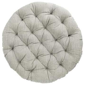 Noble Grey Indoor  Sunbrella  Canvas Granite Round Papasan Cushion