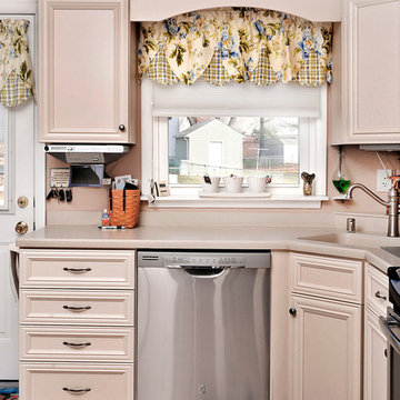 Cream Kitchen with Corner Cabinet in Essex, MD
