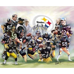 Terry Bradshaw Pittsburgh Steelers Art Canvas Print / Canvas Art