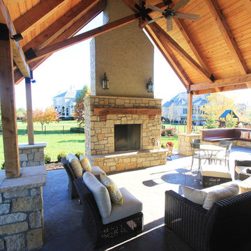 Roof Structure, Fireplace + Grill Station