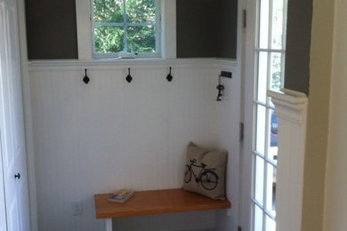 Inspiration for a timeless entryway remodel in Boston