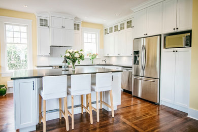 Example of an arts and crafts kitchen design in Other