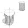 Demy Metal and Wood Accent Table