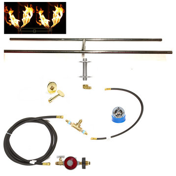 20" Low Profile H Burner and Complete Deluxe Propane Fire Pit Kit