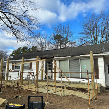 Front Porch w/ Handicap Ramp Build