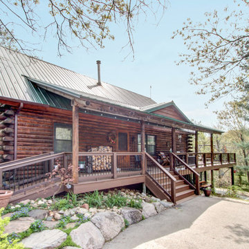 Composite Deck on Rustic House