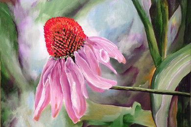 Cone Flower Looking for Light - Still Life by Brian Durkee ART