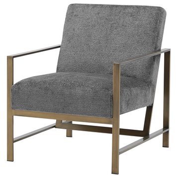 Francis Accent Arm Chair, Opus Gray, Fabric