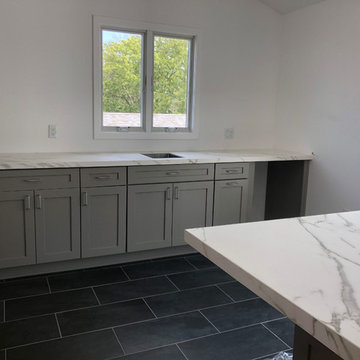Neolith Calacatta Silk Finish in Kitchen at North Jersey Beach House
