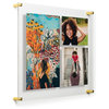 19"x23" Single Clear Panel Acrylic Magnet Frame For 16"x 20" Art, Gold Hardware
