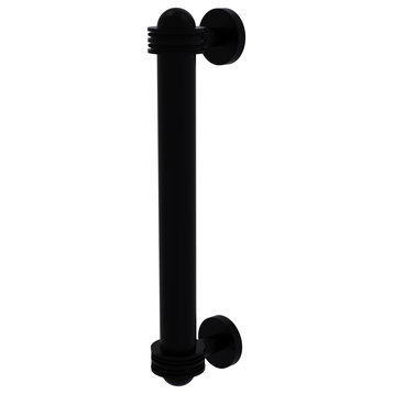 8" Door Pull With Dotted Accents, Matte Black