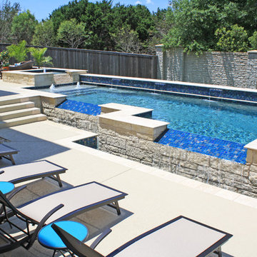 Las Colinas Vanishing edge with Spa (Temple Texas)