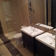 Half shower wall