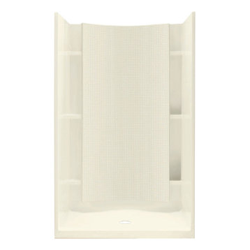 Sterling Alcove 36"x36"x77" Vikrell Center Shower Kit, Biscuit