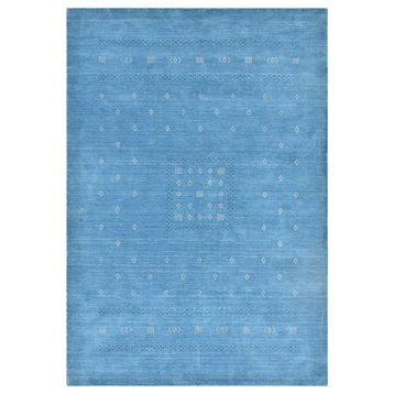 Simi, Handmade Area Rug, Blue, 5 x 8