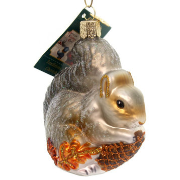 Old World Christmas Hungry Squirrel Glass Blown Ornament