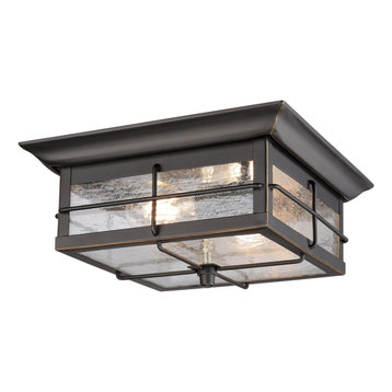 Westinghouse 6204800 Orwell 2 Light 11"W LED Outdoor Flush Mount - Oil Rubbed