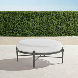 Carlisle Round Ottoman - Patio Furniture And Outdoor Furniture