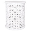 East at Main Jasmine Accent Table, Sand Brown, White