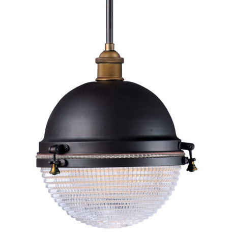 Maxim 10187 Portside 1 Light 12"W Outdoor Pendant - Oil Rubbed Bronze / Antique