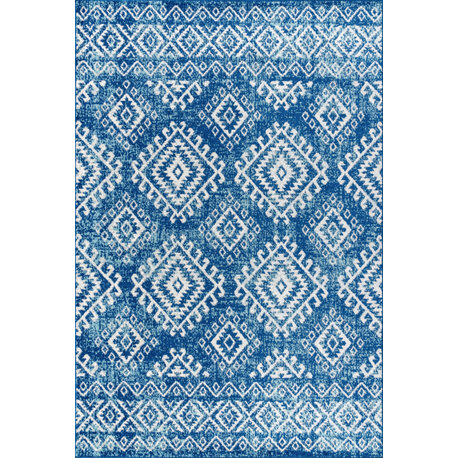 JONATHAN Y Lighting MOH102-8 Moroccan HYPE 7-3/4' x 10' - Blue / White