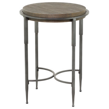 Industrial Gray Metal Accent Table 561831