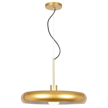 Access Lighting Bistro Large Pendant, Gold and White