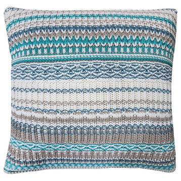 Multi Stripe Knit Pillow