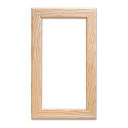 Monaco Glass Cabinet Door from CabinetNow.com shown in Ash - Kitchen Cabinetry
