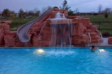 Swimming Pool with Custom Water Feature