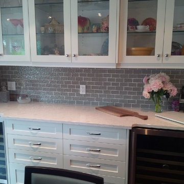Kitchen Backsplash Gray Glass (Part 2)