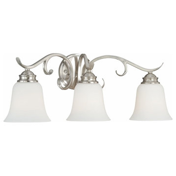 Vaxcel - Hartford 3-Light Bathroom Light in Transitional Style 9 Inches Tall