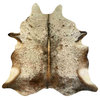 Brown and White Salt and Pepper Exotic Extra Large Brazilian Cowhide