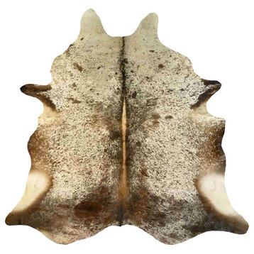 Brown and White Salt and Pepper Exotic Extra Large Brazilian Cowhide