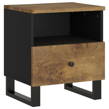 vidaXL Cabinet Accent Nightstand End Table Solid Wood Mango and Engineered Wood
