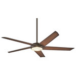 Minka Aire - Minka Aire Raptor 60" Ceiling Fan F617L-ORB/AB - 60" Ceiling Fan from Raptor collection in Oil Rubbed Bronze With Antique finish. Number of Bulbs 1. Max Wattage 17.00. No bulbs included. 60" 5-Blade LED Ceiling Fan in Oil Rubbed Bronze and Antique Brass Finish with Toned Tobacco Blades with Tinted Opal Glass No UL Availability at this time.