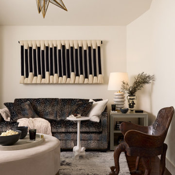 Eclectic Family Room with Minimalist Flair