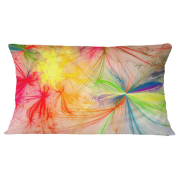 Christmas Fireworks Colorful Abstract Throw Pillow, 12"x20"