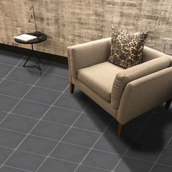 Moroccan Mosaic & Tile House - 8"x8" Solid Color Handmade Cement Tile, Black, Set of 12 - Wall And Floor Tile