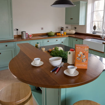 Two tone painted kitchen in Kent