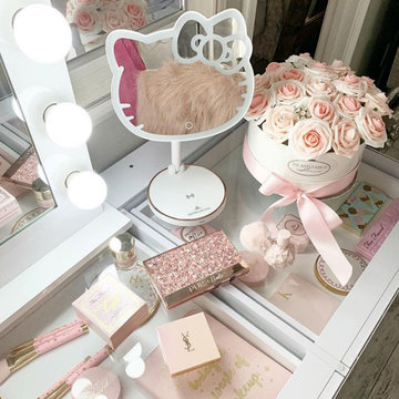 Hello Kitty LED Makeup Mirror with Adjustable Dimmer Light Sensor