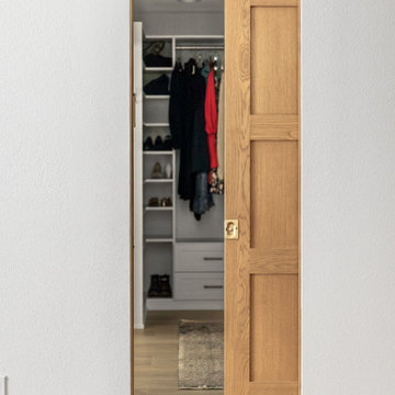 Custom walk-in closet built-ins — 90s Fixer, Reno interior design by Find Design