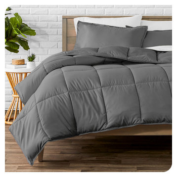 Bare Home Down Alternative Comforter Set, Gray, Twin/Twin Xl