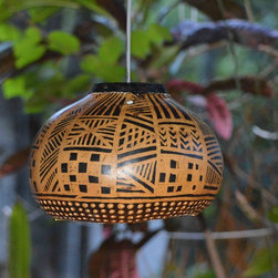 hanging light from gourd dry shell - Products