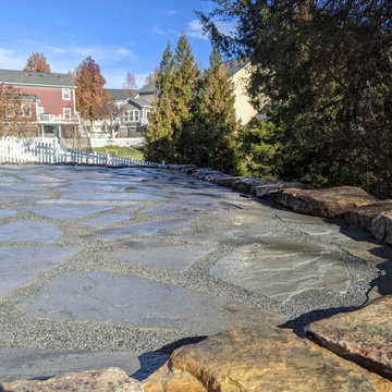 Natural Stone Terracing, LARGE Bluestone Patio and Walkways