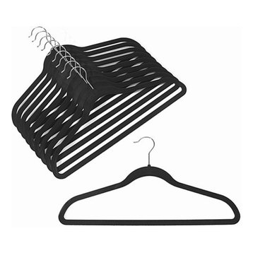 Slim-Line Black Shirt or Pant Hanger, Set of 20