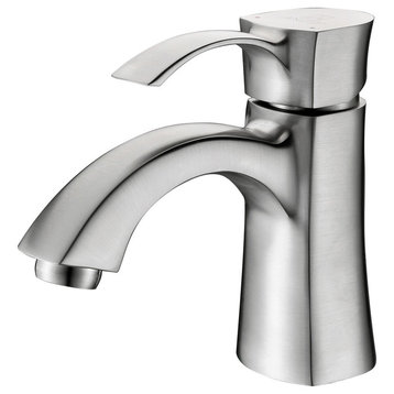 Alto Series Single Hole Single-Handle Mid-Arc Bathroom Faucet, Brushed Nickel