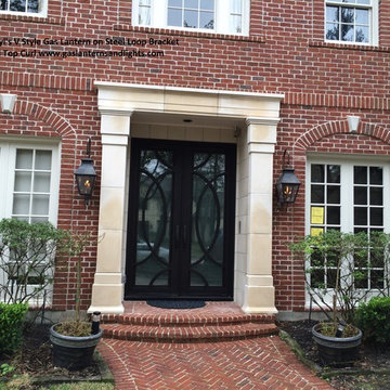 Sheryl's V Style Gas Lantern on Steel Loop Bracket