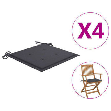 vidaXL Chair Cushion 4 Pcs Outdoor Patio Seat Cushion Anthracite Oxford Fabric